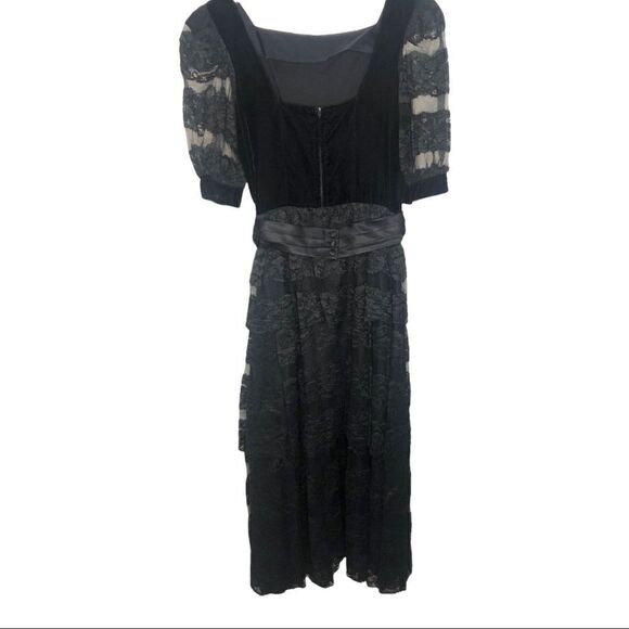 RICKI LANG For Nuit, Vintage Dress, Black/Lace size 6 - Picture 3 of 7